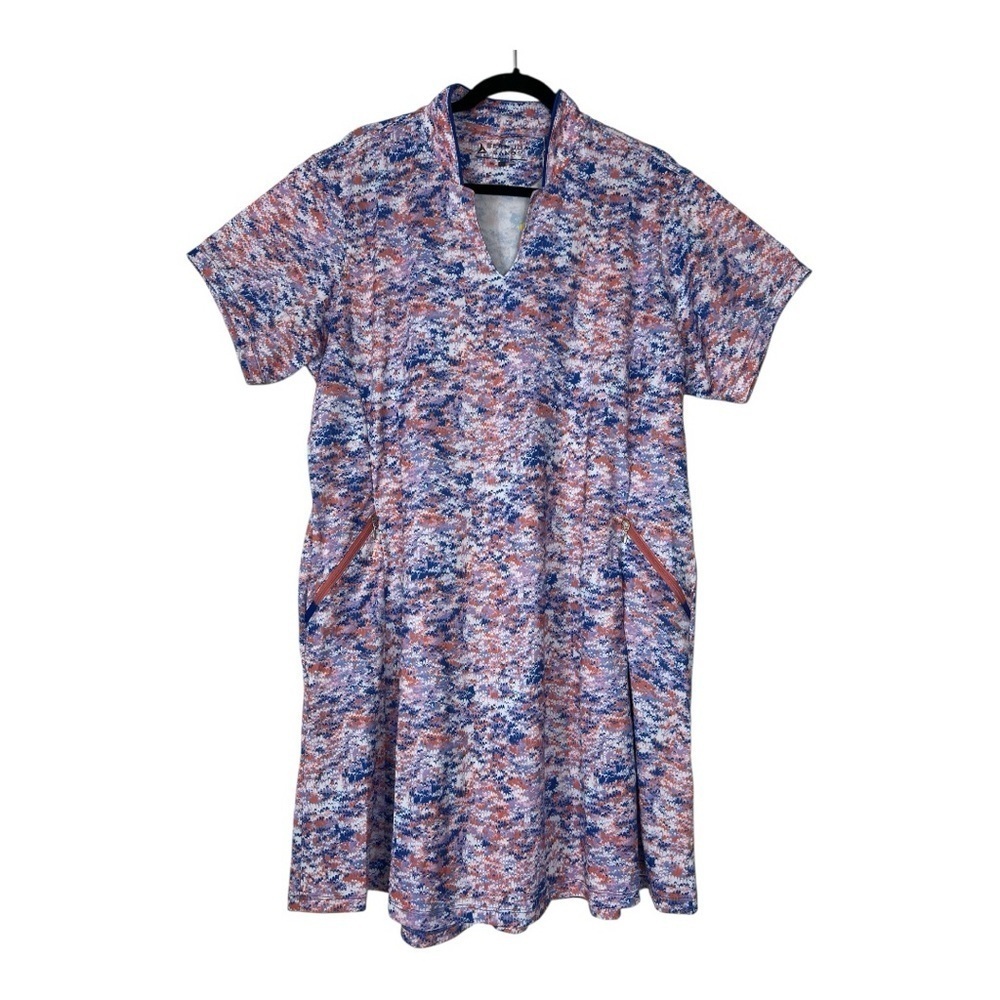Bermuda Sands Sz 2XL Golf Dress Fatima Living Coral Print Pickleball TennisNWT